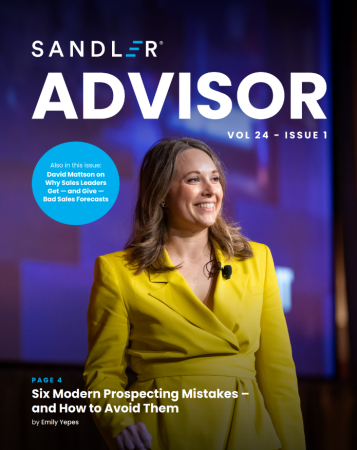 Volume 24 Issue 1 Sandler Advisor Cover Image